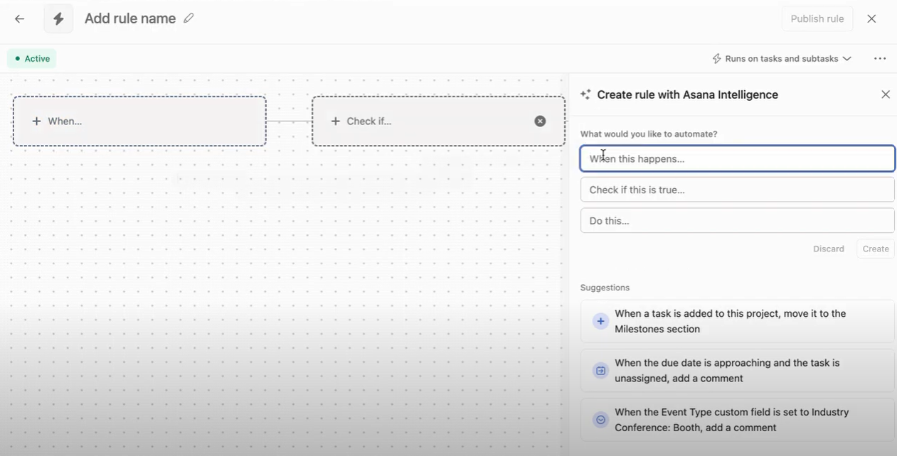 Asana AI Smart Rules